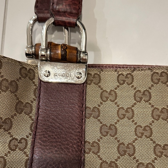 Gucci Libeccio Bamboo Canvas Tote - Picture 9 of 14